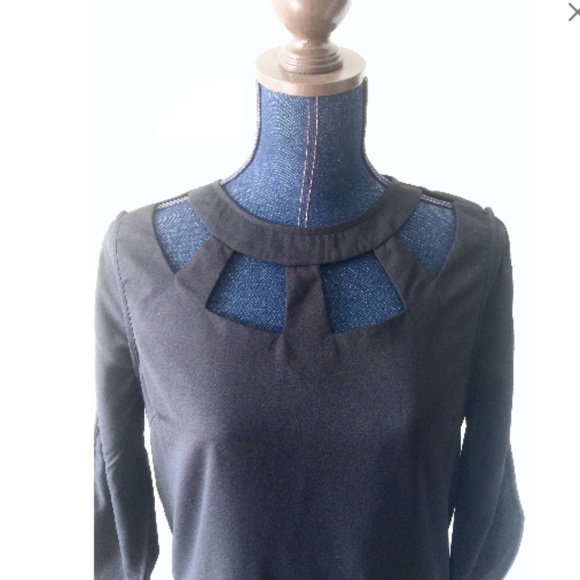 LBD with cut outs and Faux Leather Details - Picture 3 of 5